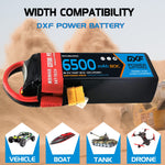 DXF Lipo Battery 5S 18.5V 6500mAh 80C Graphene Softcase with EC5 / T / TRX / XT60 / XT90 / XT150 / Q8s Plug for RC 1/8 1/10 Buggy Truck Car Off-Road Drone