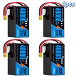 DXF SEMI-SOLID 14S 51.8V 40000mAh 5C Soft Case LiPo Battery with 8AWG Wire for Toy Cars, Boats, UAVs & Drones (1-6 Pack)