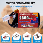 DXF 4S 14.8V 2800mAh 100C LiPo Battery for FPV Micro Drones (PH2.0 / JST / XT30 / SM / XT60 / EC5 / XT90 Options)