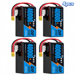 DXF SEMI-SOLID 6S 22.2V 40000mAh 5C Soft Case LiPo Battery with 8AWG Wire for Toy Cars, Boats, UAVs & Drones (1-6 Pack)