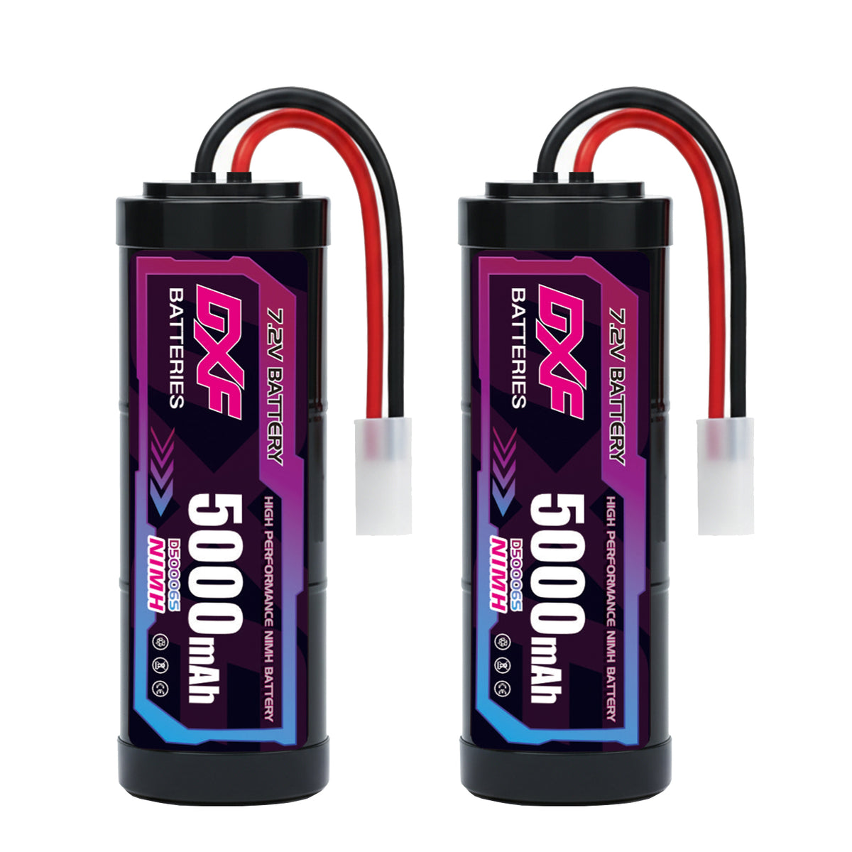 DXF NiMH SC Battery 6S 7.2V 5000mAh with Tamiya / EC3 / T-Plug / XT60 Connector for RC 1/10 Car Truck Buggy