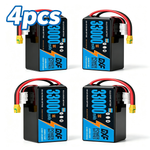 DXF SEMI-SOLID 14S 51.8V 33000mAh 5C Soft Case LiPo Battery with 8AWG Wire for Toy Cars, Boats, UAVs & Drones (1-6 Pack)