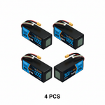 DXF 4S 14.8V 3500mAh 100C Graphene Softcase LiPo Battery with XT60 & 12AWG Wire for RC Cars, Boats & Aircraft Models (1-6 Pack)