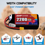 DXF 3S 11.1V 2200mAh 150C LiPo Battery for FPV Micro Drones (PH2.0 / JST / XT30 / SM / XT60 / EC5 / XT90 Options)