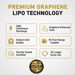 DXF NGP‑PLUS 2S 7.4V 4400mAh 150C Graphene Shorty Hardcase LiPo Battery with 5mm Bullet & Deans T-Plug, BRCA Certified (1-6 Pack)