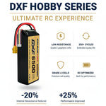 DXF Lipo Battery 4S 14.8V 6500mAh 100C Graphene Softcase with EC5 / T / TRX / XT60 / XT90 / XT150 / Q8s Plug for RC 1/8 1/10 Buggy Truck Car Off-Road Drone