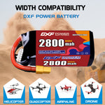 DXF 6S 22.8V 650mAh 120C LiPo Battery for FPV Micro Drones (PH2.0 / JST / XT30 / SM / XT60 / EC5 / XT90 Options)