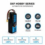DXF 3S 11.1V 3500mAh 100C Graphene Softcase LiPo Battery with XT60 & 12AWG Wire for RC Cars, Boats & Aircraft Models (1-6 Pack)