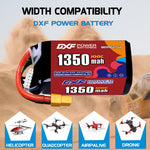 DXF 5S 18.5V 1350mAh 100C LiPo Battery for FPV Micro Drones (PH2.0 / JST / XT30 / SM / XT60 / EC5 / XT90 Options)