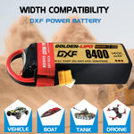 DXF LiPo Battery 5S 18.5V 8400mAh 140C Graphene Softcase with EC5 / T / TRX / XT60 / XT90 / XT150 / Q8s Plug for RC 1/8 1/10 Buggy Truck Car Off-Road Drone
