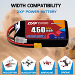 DXF 3S 11.1V 450mAh 80C LiPo Battery for FPV Micro Drones (PH2.0 / JST / XT30 / SM / XT60 / EC5 / XT90 Options)