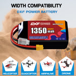 DXF 3S 11.1V 1350mAh 100C LiPo Battery for FPV Micro Drones (PH2.0 / JST / XT30 / SM / XT60 / EC5 / XT90 Options)