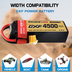 DXF Lipo Battery 5S 18.5V 4500mAh 150C GoldSeries Graphene Softcase with EC5 / T / TRX / XT60 / XT90 / XT150 / Q8s Plug for RC 1/8 1/10 Buggy Truck Car Off-Road Drone