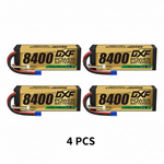 DXF 4S 14.8V 8400mAh 140C Graphene Hardcase LiPo Battery with EC5 & 10AWG Wire (1-6 Pack)