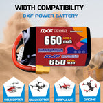 DXF 5S 19.0V 650mAh 150C LiPo Battery for FPV Micro Drones (PH2.0 / JST / XT30 / SM / XT60 / EC5 / XT90 Options)