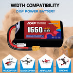 DXF 2S 7.4V 1550mAh 140C LiPo Battery for FPV Micro Drones (PH2.0 / JST / XT30 / SM / XT60 / EC5 / XT90 Options)