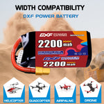 DXF 5S 18.5V 2200mAh 100C LiPo Battery for FPV Micro Drones (PH2.0 / JST / XT30 / SM / XT60 / EC5 / XT90 Options)