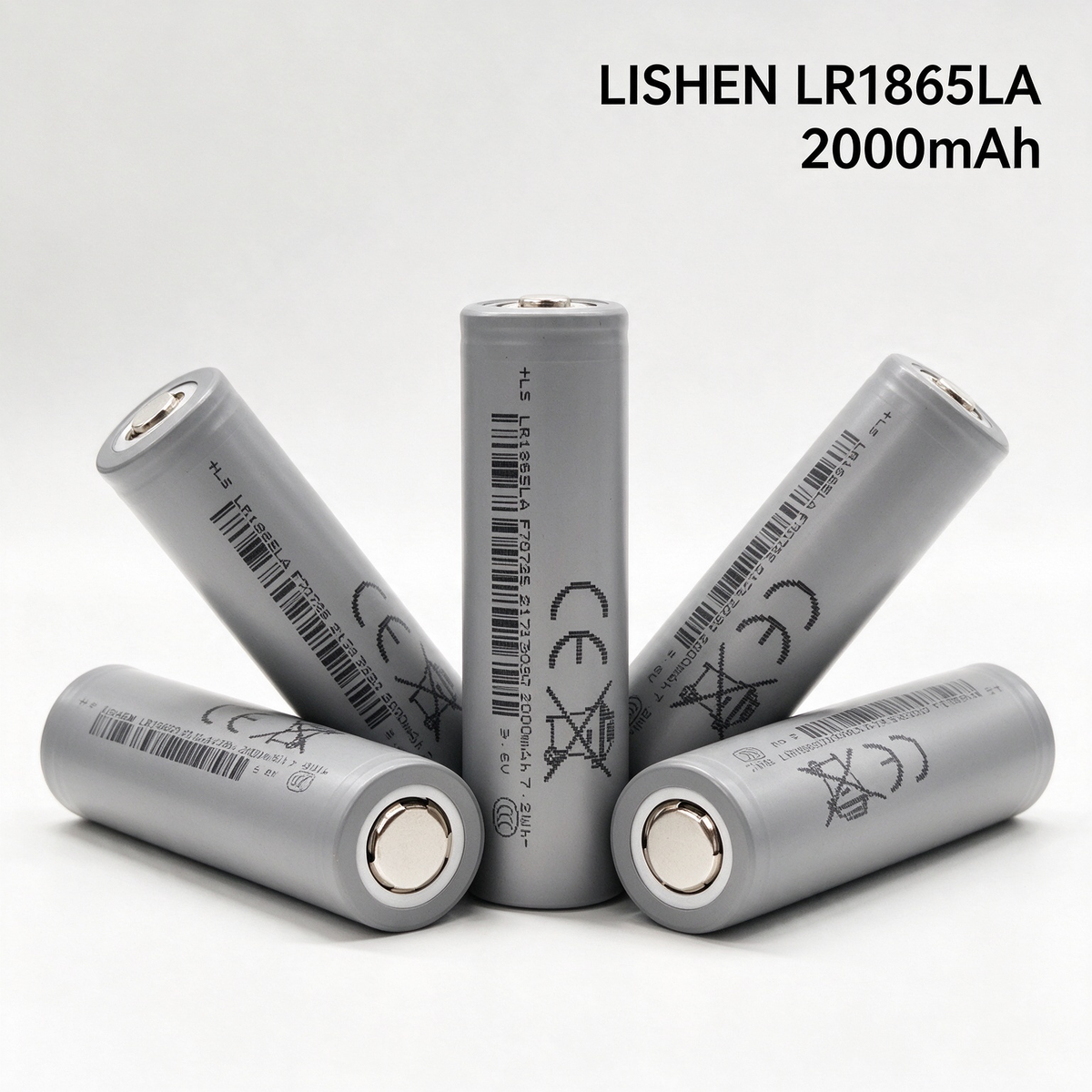 LISHEN LR1865LA 2000mAh 20A Reclaimed 18650 Industrial Cell (1–100 PCS)