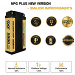 DXF LiPo Battery 2S 7.4V 5500mAh 150C Graphene Gold NGP Plus Version with 5mm Bullet / EC5 / T / TRX / XT60 / XT90 / XT150 / Q8s Plug for RC 1/10 Touring Car Racing