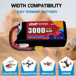 DXF 2S 7.4V 3000mAh 100C LiPo Battery for FPV Micro Drones (PH2.0 / JST / XT30 / SM / XT60 / EC5 / XT90 Options)