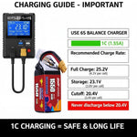 DXF 6S 22.2V 1550mAh 150C Gold Version Graphene LiPo Soft Case Battery with 12AWG XT60 Plug for RC Car Boat Airplane FPV Racing Drone (1-6 Pack Available)