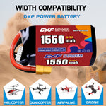DXF LiPo Battery 5S HV 19.0V 1550mAh 60C with PH2.0 / JST / XT30 / SM / XT60 / EC5 / XT90 for FPV Drone Whoop Micro Racing