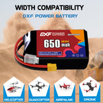 DXF 3S 11.4V 650mAh 120C LiPo Battery for FPV Micro Drones (PH2.0 / JST / XT30 / SM / XT60 / EC5 / XT90 Options)
