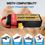 DXF Lipo Battery 5S 18.5V 6500mAh 150C Graphene Softcase with EC5 / T / TRX / XT60 / XT90 / XT150 / Q8s Plug for RC 1/8 1/10 Buggy Truck Car Off-Road Drone