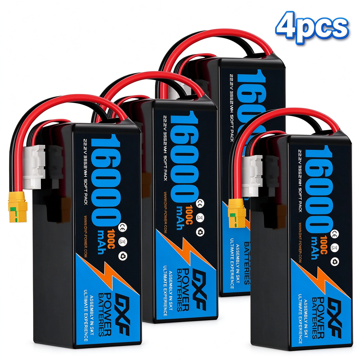 (CN)DXF 6S Lipo Battery 22.2V 100C 16000mAh Soft Case Battery  for Drone UAV FPV Car Truck Tank RC Buggy Truggy Racing Hobby