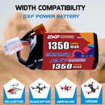 DXF 4S 14.8V 1350mAh 140C LiPo Battery for FPV Micro Drones (PH2.0 / JST / XT30 / SM / XT60 / EC5 / XT90 Options)