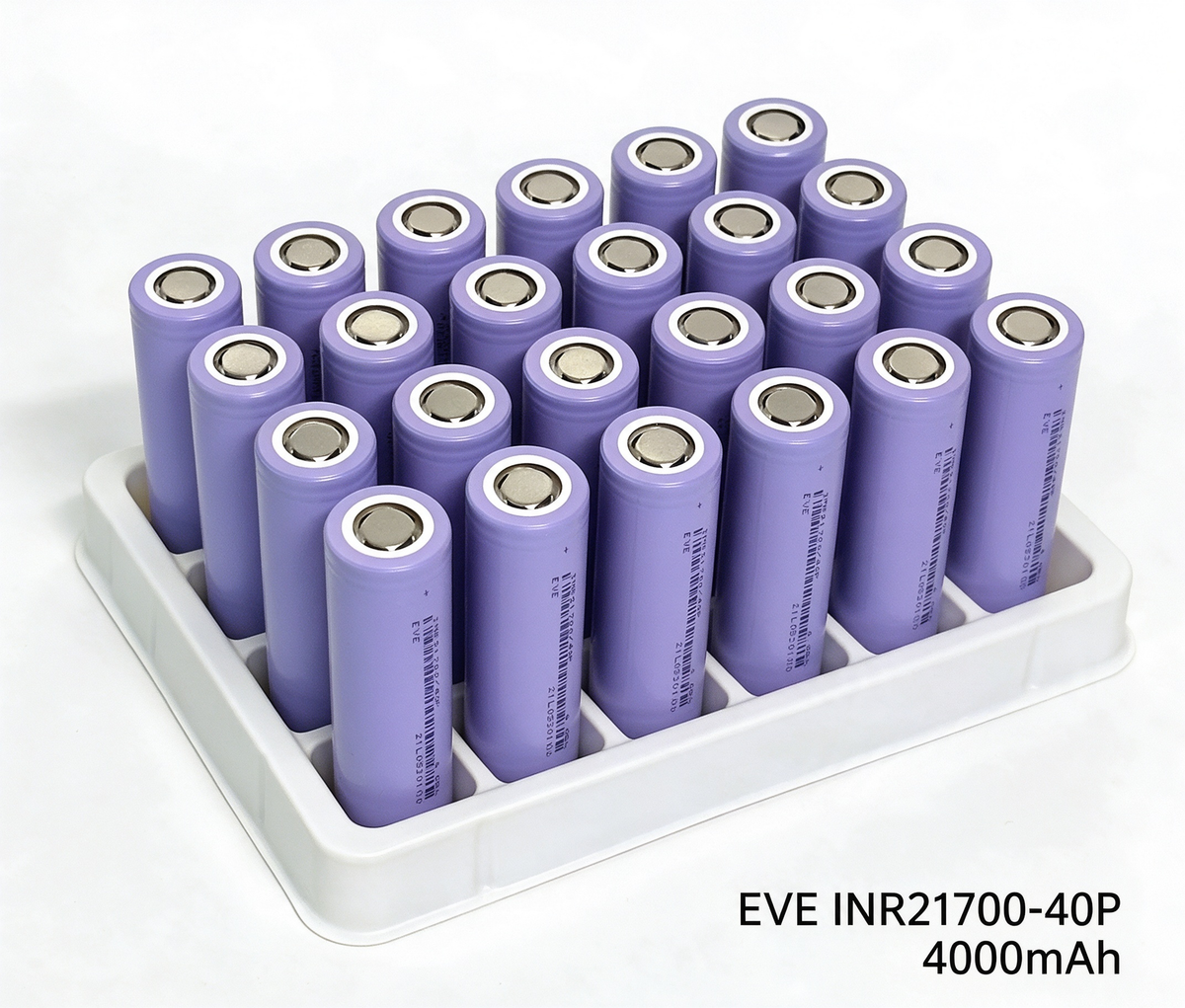 EVE INR21700-40P 4000mAh 40A Li-ion Battery for Power Tools, E-Bikes & DIY Battery Packs (1-100 PCS)