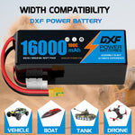 DXF LiPo Battery 6S 22.2V 16000mAh 100C Graphene Softcase Blue with EC5 / T / TRX / XT60 / XT90 / XT150 / Q8s Plug for RC 1/8 1/10 Buggy Truck Car Off-Road Drone