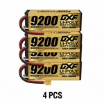 DXF GoldSeries 4S HV 15.2V 9200mAh 140C Graphene Hardcase LiPo Battery with XT90 & 10AWG Wire (1-6 Pack)