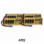 DXF Gold Standard 4S HV 15.2V 8000mAh 140C Graphene Hardcase LiPo Battery with EC5 & 10AWG Wire (1-6 Pack)
