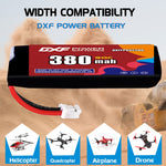 DXF 4S 15.2V 380mAh 90C LiPo Battery for FPV Micro Drones (PH2.0 / JST / XT30 / SM / XT60 / EC5 / XT90 Options)