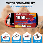DXF 5S 18.5V 1050mAh 150C LiPo Battery for FPV Micro Drones (PH2.0 / JST / XT30 / SM / XT60 / EC5 / XT90 Options)