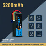 DXF 6S 22.2V 5200mAh 80C Graphene Softcase LiPo Battery with EC5 & 10AWG Wire (1-6 Pack)
