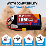 DXF 3S 11.1V 1850mAh 140C LiPo Battery for FPV Micro Drones (PH2.0 / JST / XT30 / SM / XT60 / EC5 / XT90 Options)