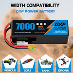 DXF Lipo Battery 6S 22.2V 7000mAh 100C Graphene Softcase with EC5 / T / TRX / XT60 / XT90 / XT150 / Q8s Plug for RC 1/8 1/10 Buggy Truck Car Off-Road Drone