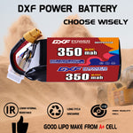 DXF LiPo Battery 2S 7.4V 350mAh 60C with PH2.0 / JST / XT30 / SM / XT60 / EC5 / XT90 for FPV Drone Whoop Micro Racing
