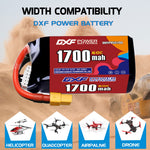 DXF LiPo Battery 5S HV 19.0V 1700mAh 60C with PH2.0 / JST / XT30 / SM / XT60 / EC5 / XT90 for FPV Drone Whoop Micro Racing