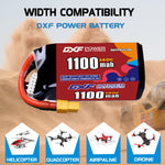 DXF 5S 18.5V 1100mAh 140C LiPo Battery for FPV Micro Drones (PH2.0 / JST / XT30 / SM / XT60 / EC5 / XT90 Options)
