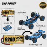 DXF LiPo Battery 3S HV 11.4V 9200mAh 140C Graphene Hardcase Gold with EC5 / T / TRX / XT60 / XT90 / XT150 / Q8s Plug for RC 1/8 1/10 Buggy Truck Car Off-Road Drone