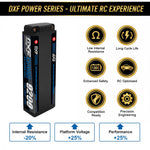 DXF 2S 7.6V Lipo Battery 130C 9200mAh Hardcase with 5mm Bullet to Deans Plug for RC 1/8 Vehicles Car Truck Tank Truggy Competition Racing Hobby