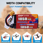 DXF 6S 22.2V 1850mAh 140C LiPo Battery for FPV Micro Drones (PH2.0 / JST / XT30 / SM / XT60 / EC5 / XT90 Options)