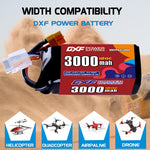 DXF 4S 14.8V 3000mAh 120C LiPo Battery for FPV Micro Drones (PH2.0 / JST / XT30 / SM / XT60 / EC5 / XT90 Options)