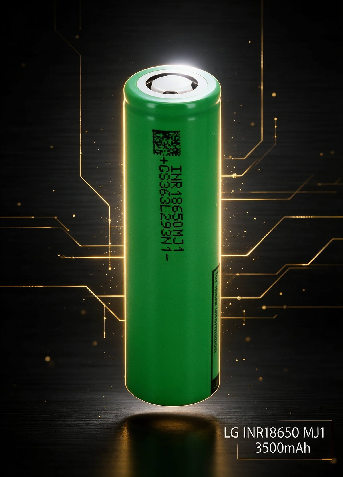 LG MJ1 INR18650-MJ1 3500mAh 10A Li-ion Battery for E-Bikes, Flashlights & DIY Battery Packs (1-100 PCS)