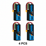 DXF 6S 22.2V 10000mAh 100C Softcase LiPo Battery with 10AWG XT60 for 1/8 RC Cars, Trucks, Buggies, Helicopters (1-6 Pack Available)