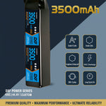 DXF LiPo Battery 12S 44.4V 3500mAh 100C Graphene Softcase Blue with EC5 / T / TRX / XT60 / XT90 / XT150 / Q8s Plug for RC 1/8 1/10 Buggy Truck Car Off-Road Drone