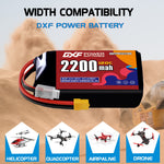 DXF 3S 11.1V 2200mAh 120C LiPo Battery for FPV Micro Drones (PH2.0 / JST / XT30 / SM / XT60 / EC5 / XT90 Options)